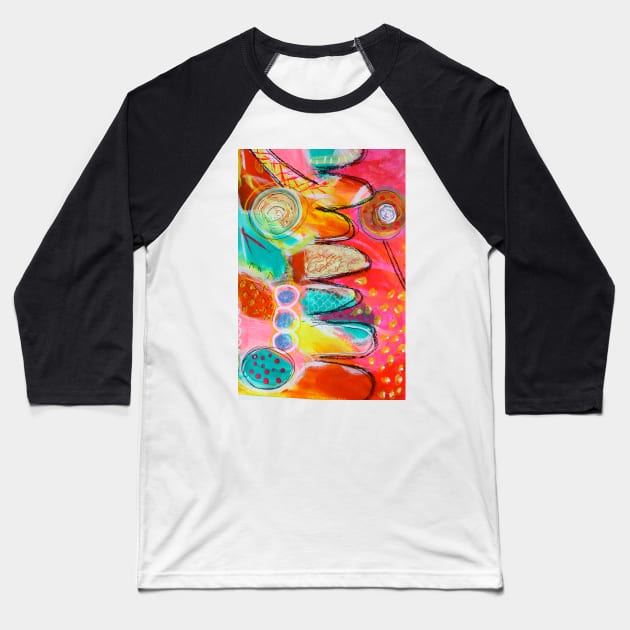 Colour pop Baseball T-Shirt by MyCraftyNell